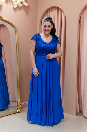 Wonderful Dress Queen Size - Bright Blue