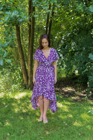 Flutter Maxi Dress - Purple Mauve (alleen online te koop, niet in de winkel)