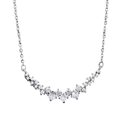 Elegance Necklace - Silver Zirconia