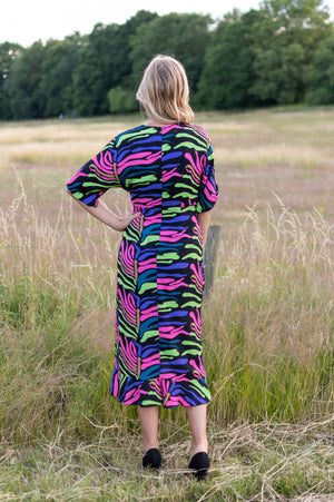 Zebra Dress - Pink & Black (alleen online te koop, niet in de winkel)