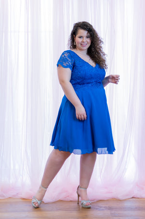 Swirl Dress - Bright Blue