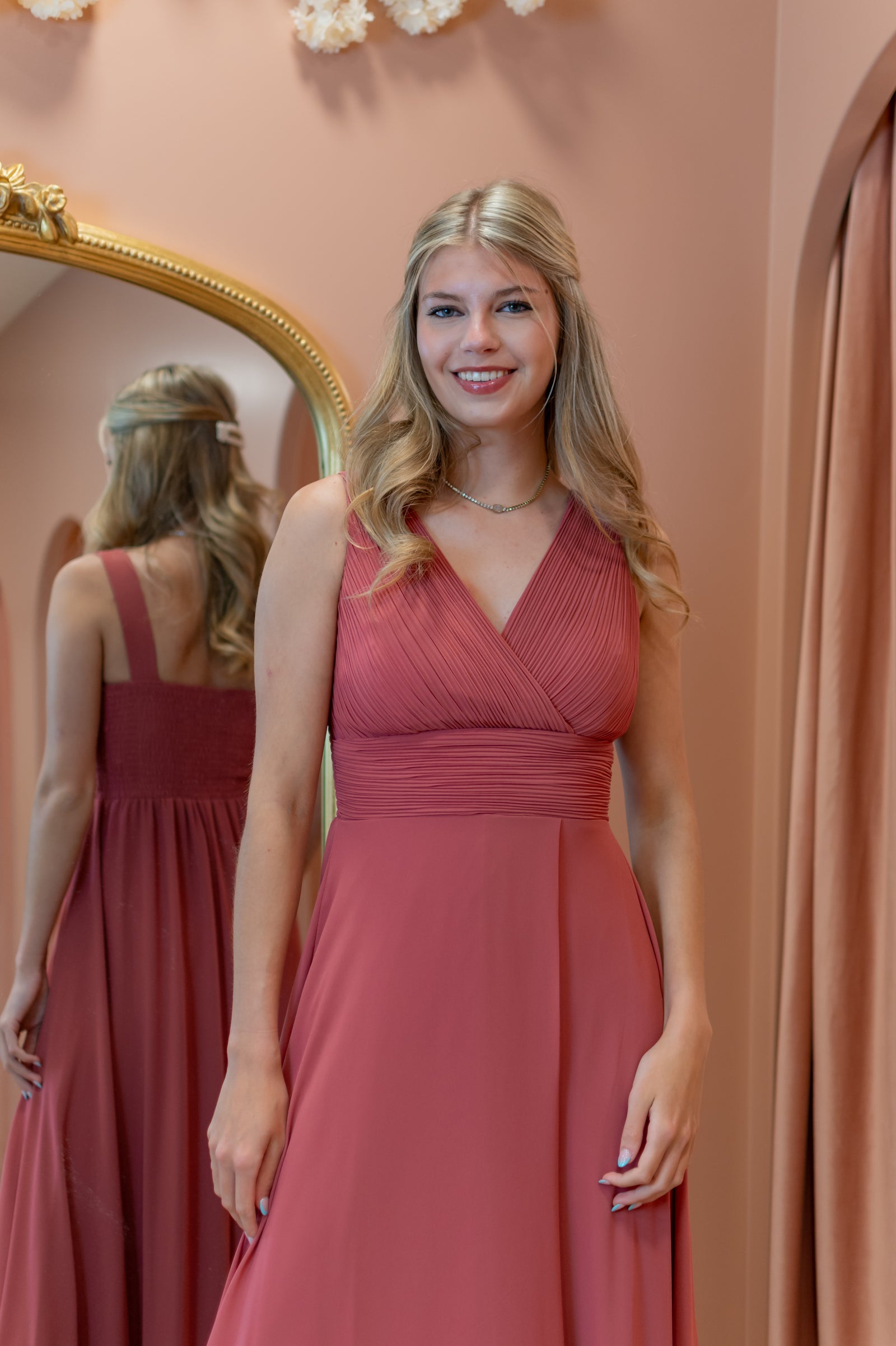 In Style Dress - Terracotta Pink