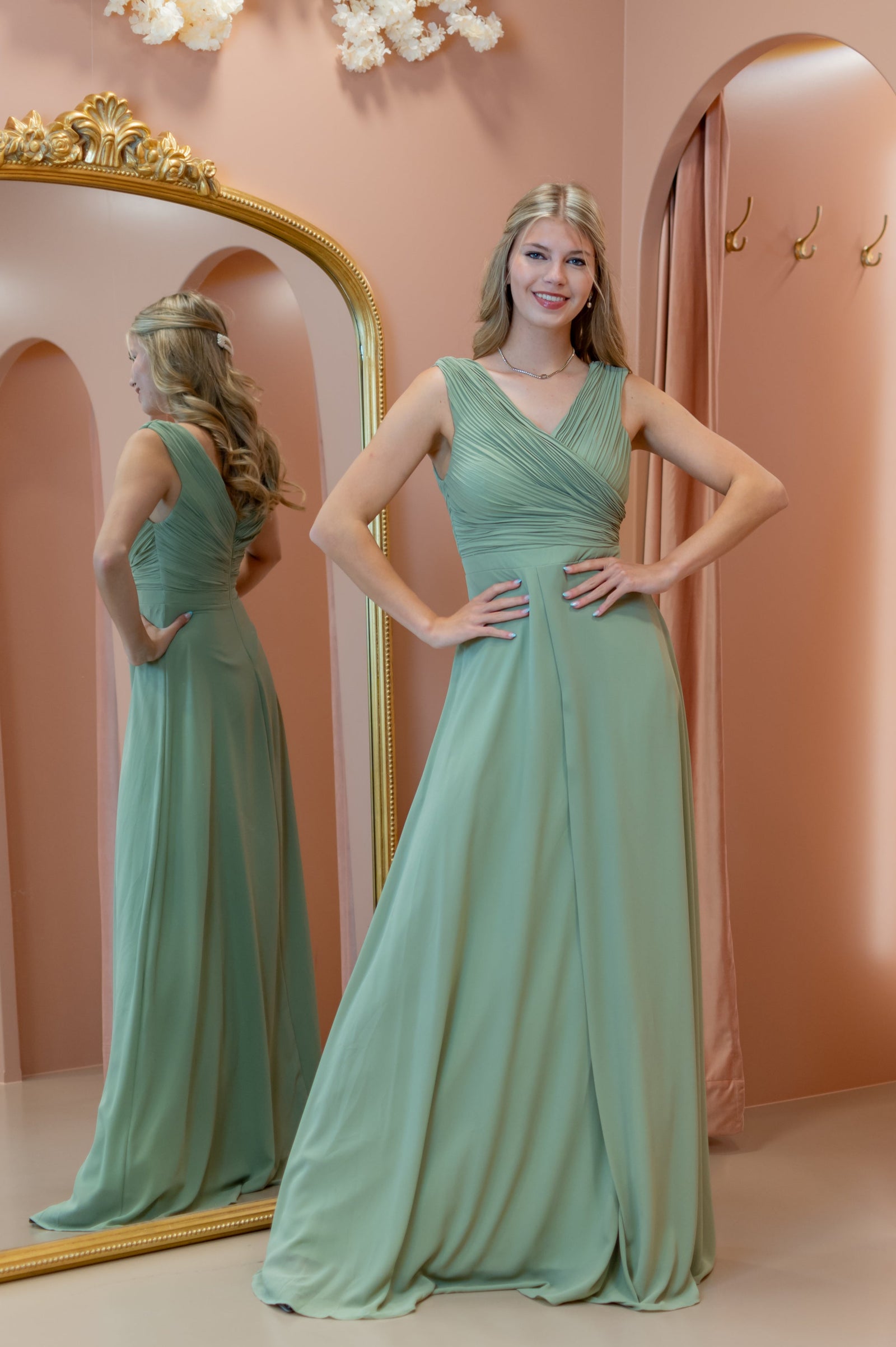 In Fashion Dress - Olive Green Sage