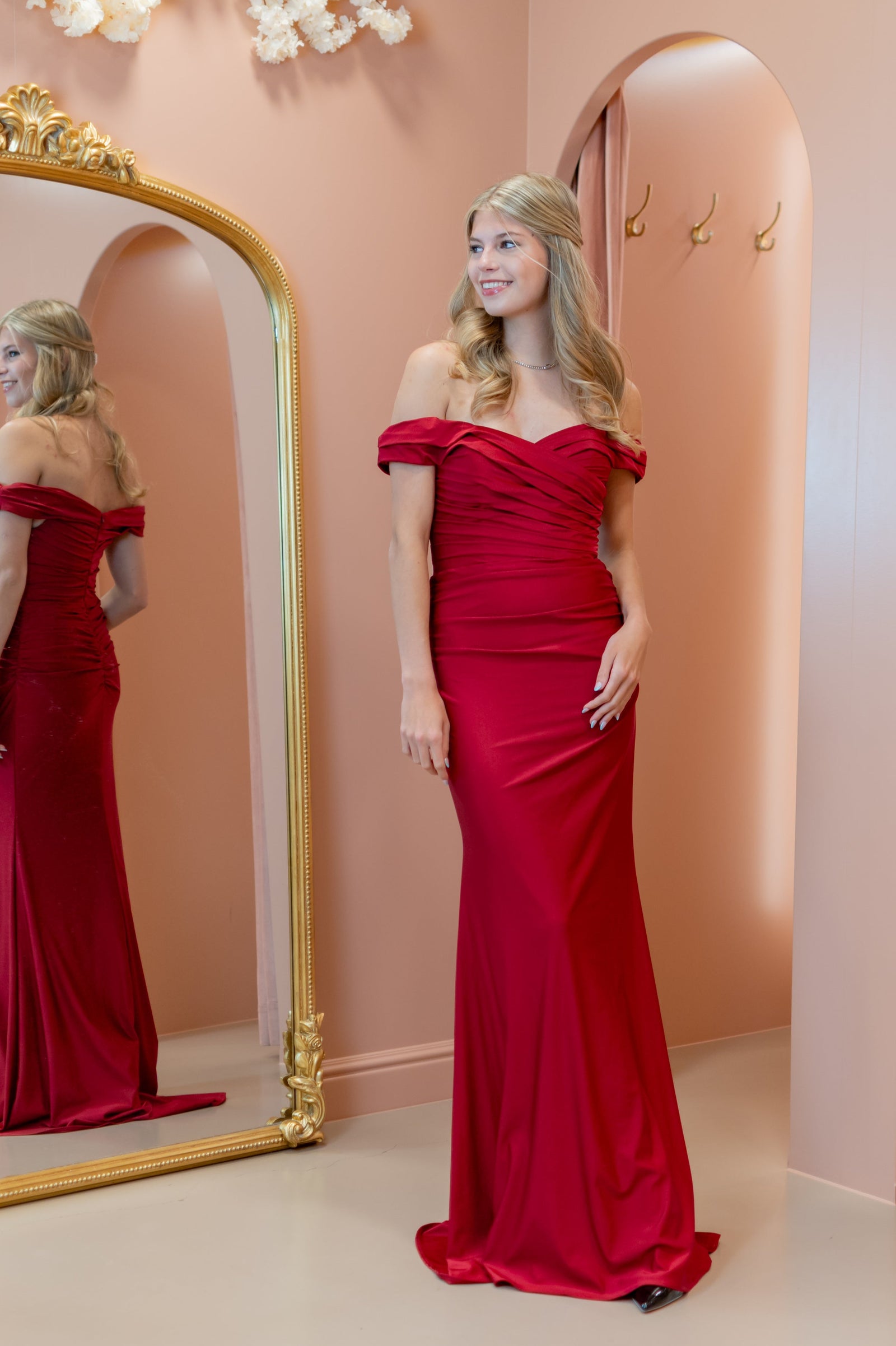 Bound Dress - Cherry Red