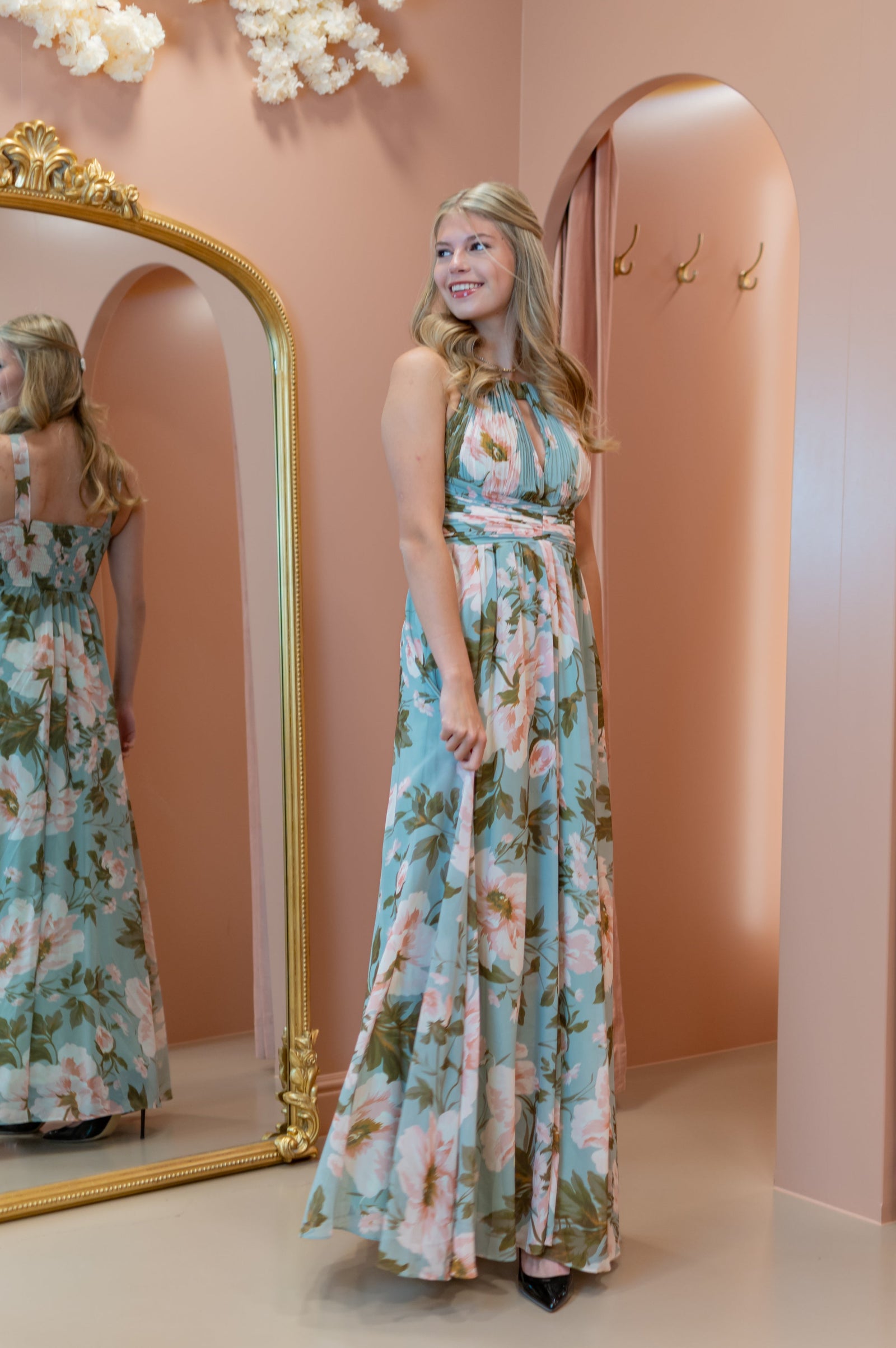 Meadow Dress - Mint Green Flower