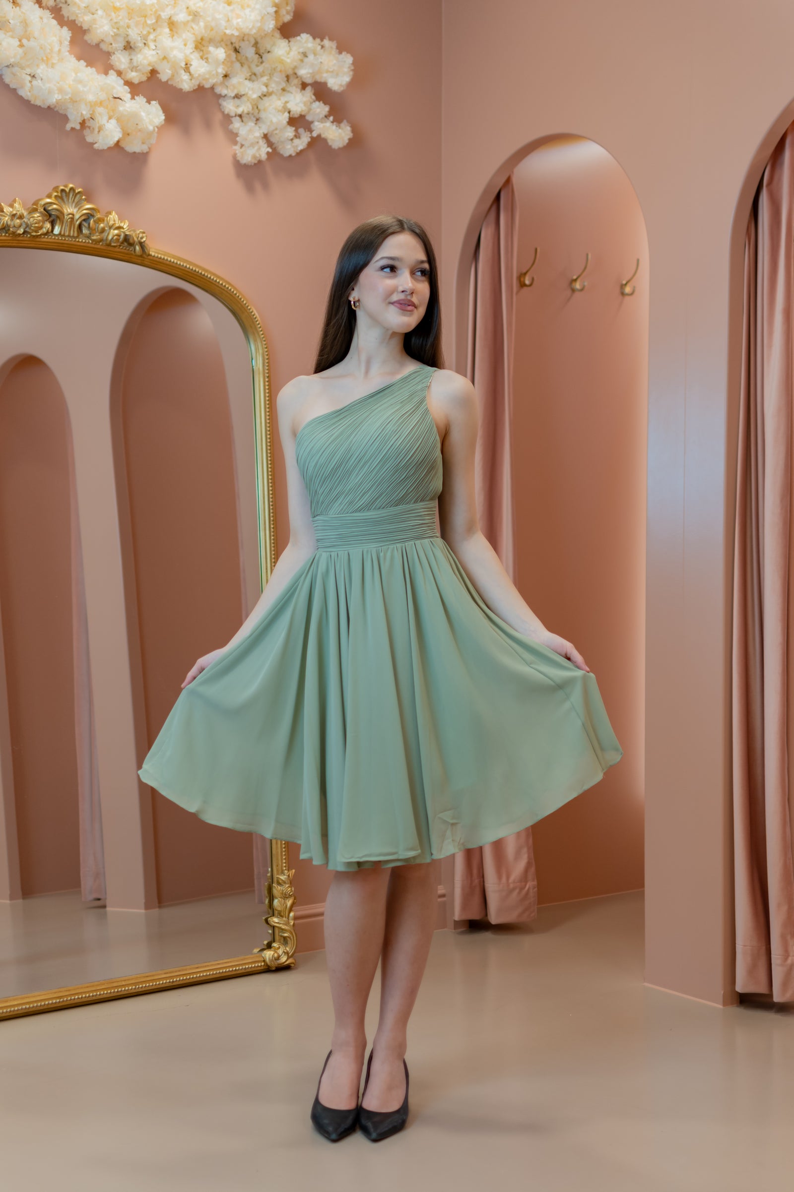 Girly Girl Dress - Olive Green