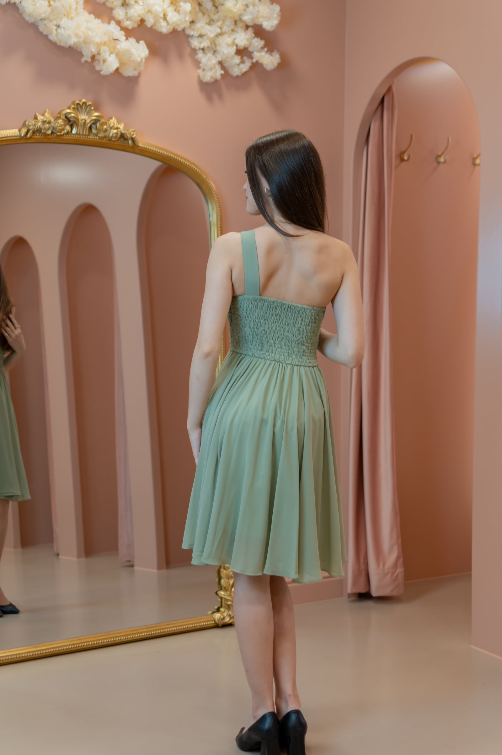 Girly Girl Dress - Olive Green