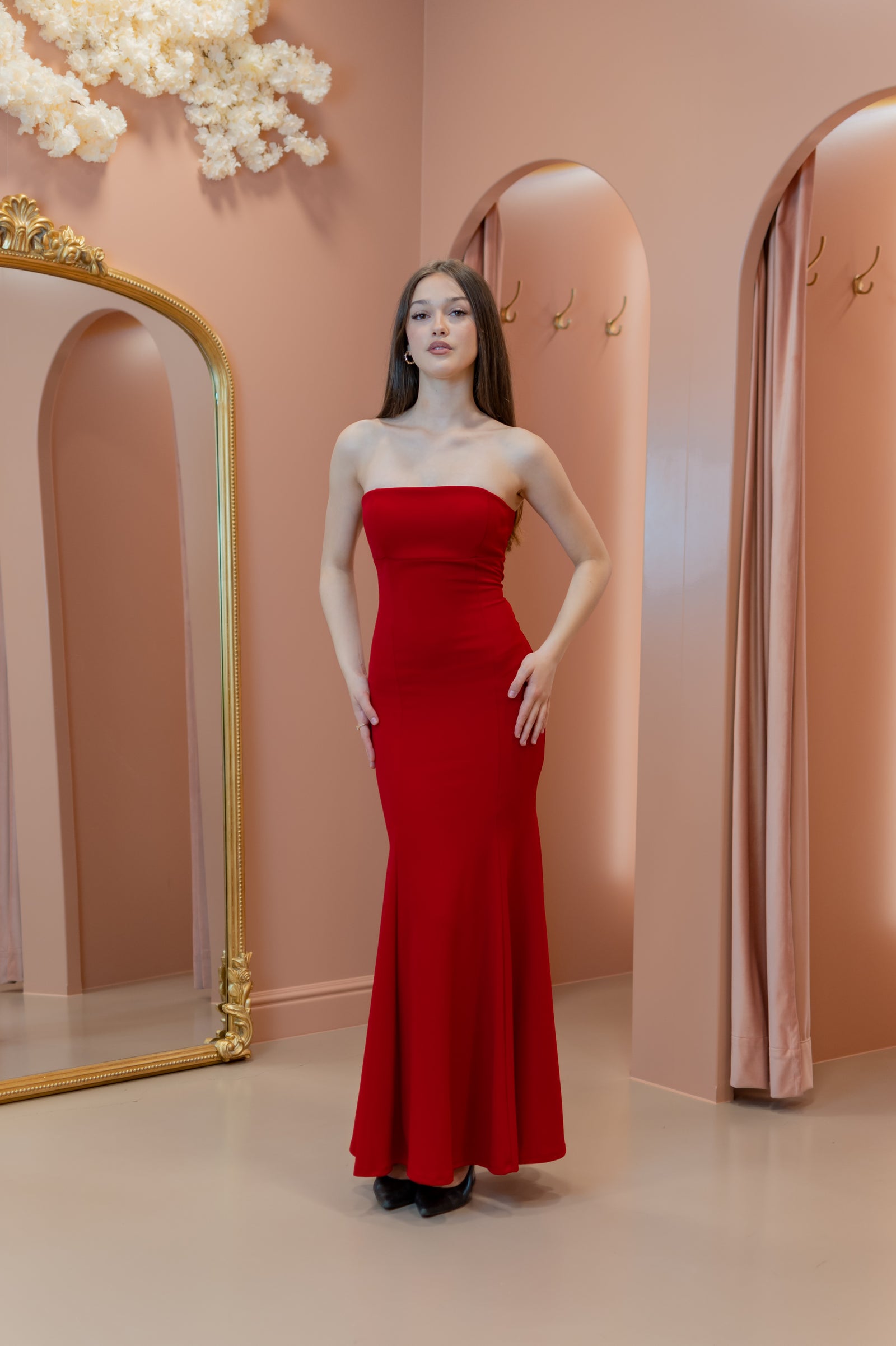 Illusion Dress - Red