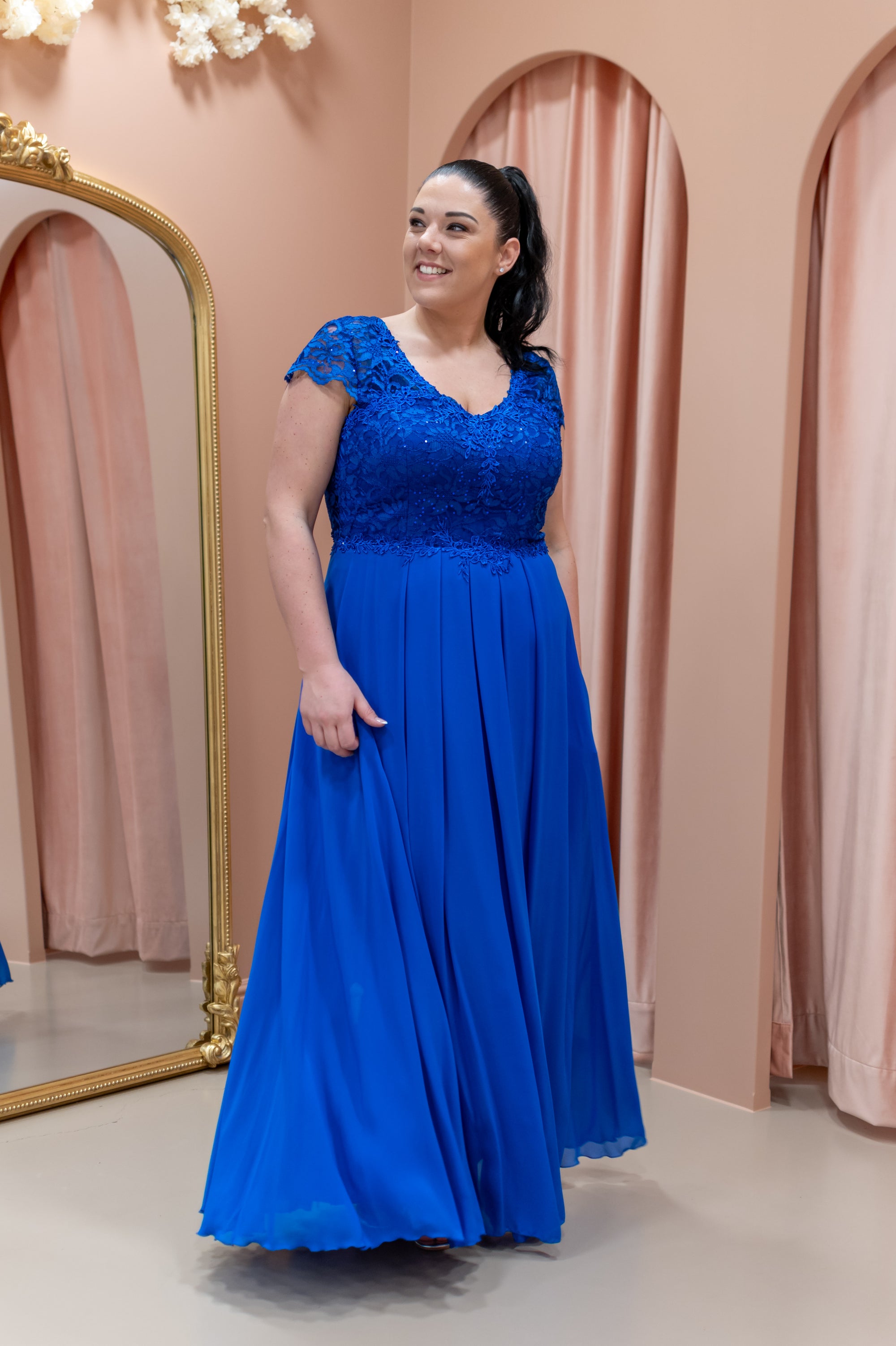 Wonderful Dress Queen Size - Bright Blue