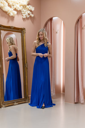 Write Me A Poem Dress - Bright Blue