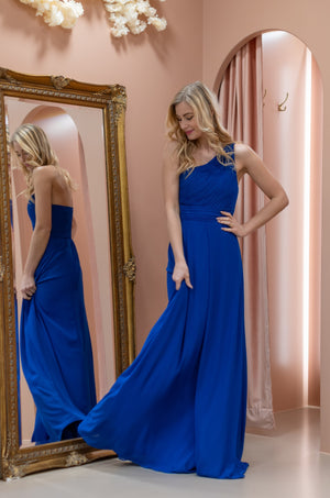 Write Me A Poem Dress - Bright Blue