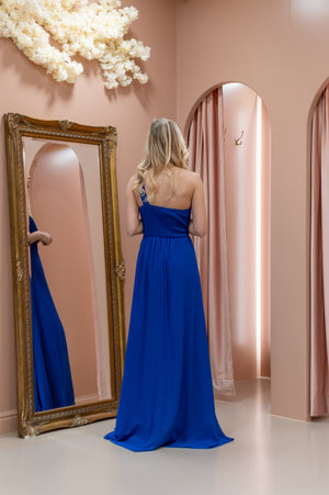 Write Me A Poem Dress - Bright Blue