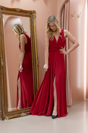 Venice Dress - Cherry Red
