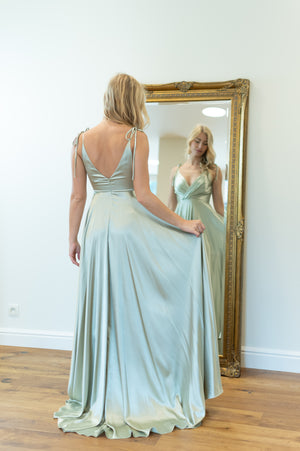 Shimmer Dress - Sage Mint