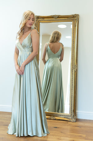 Shimmer Dress - Sage Mint