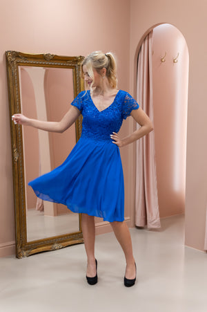 Swirl Dress - Bright Blue