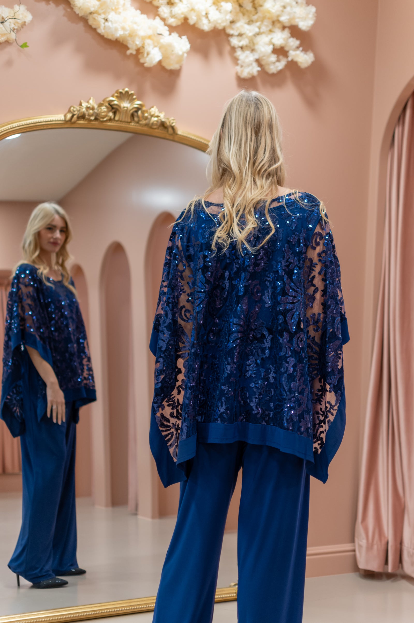 Timeless Pant Set - Navy Velvet