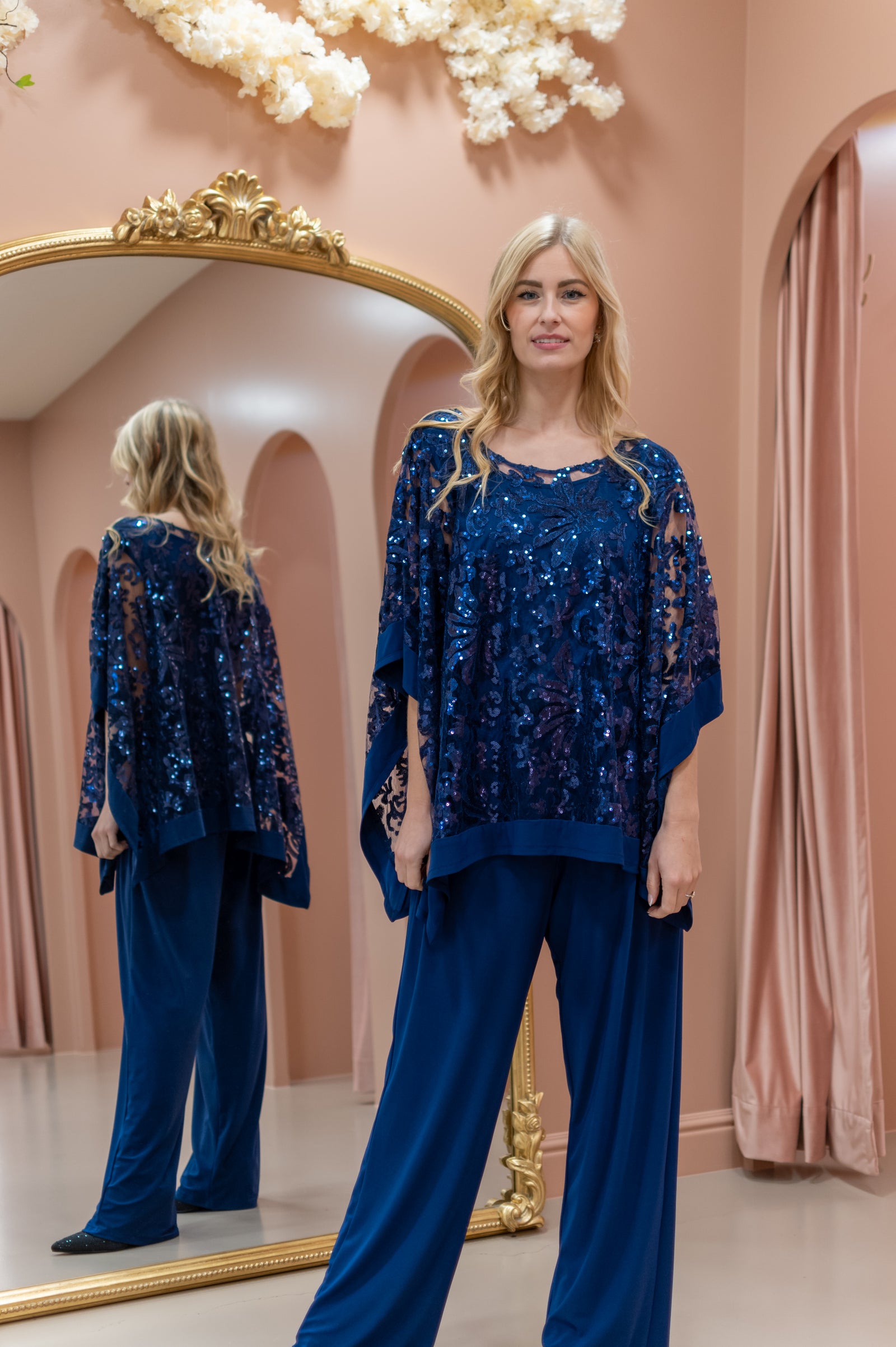 Timeless Pant Set - Navy Velvet