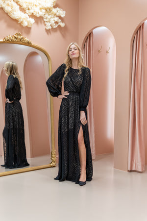 Stormy Dress - Black Velvet