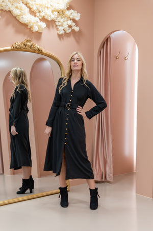 Perfect Shirt Dress - Classy Black