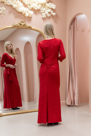 Confident Dress - Shimmering Red