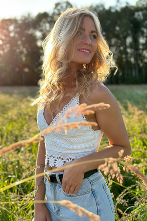 Festival Crop Top - White