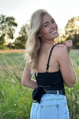 Boho Crop Top - Black