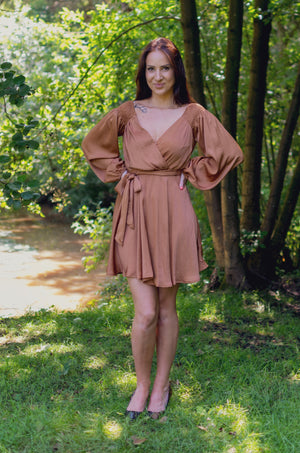 Twirl Dress - Rusty Brown