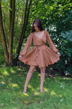 Twirl Dress - Rusty Brown