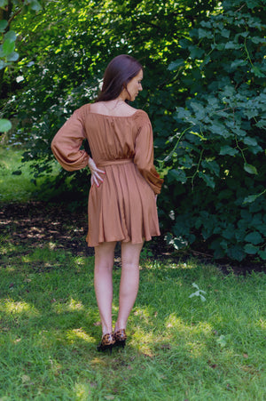 Twirl Dress - Rusty Brown