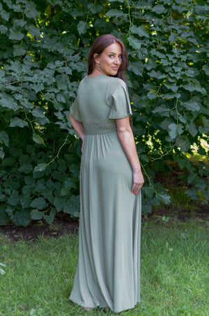 Elegant Vibe Maxi Dress - Sage Green