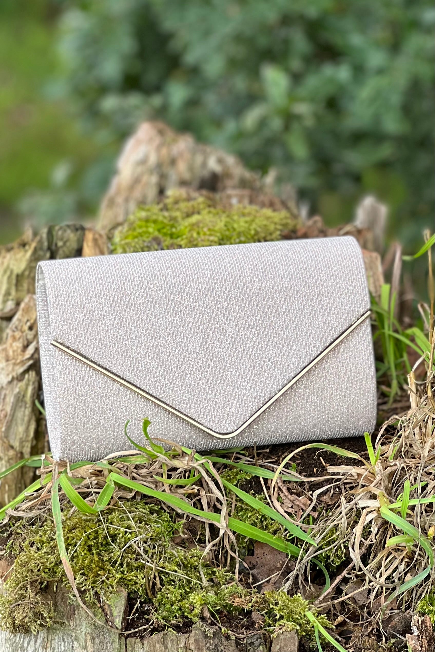 Shimmer Clutch - Champagne