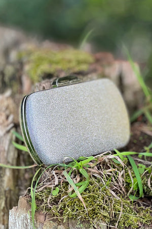 Rounded Clutch - Dark Silver
