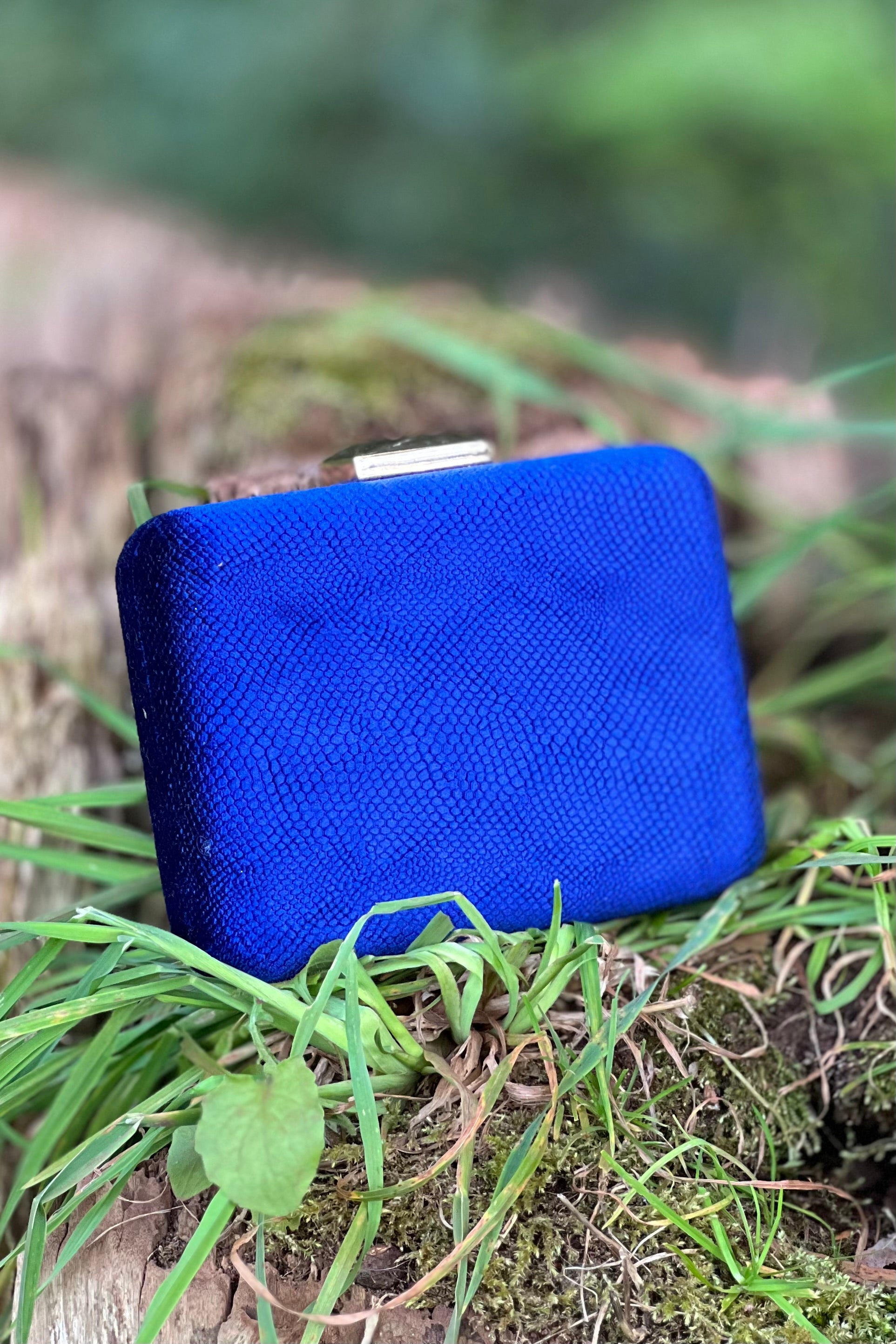 Snake Clutch - Navy Blue