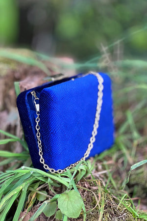 Snake Clutch - Navy Blue