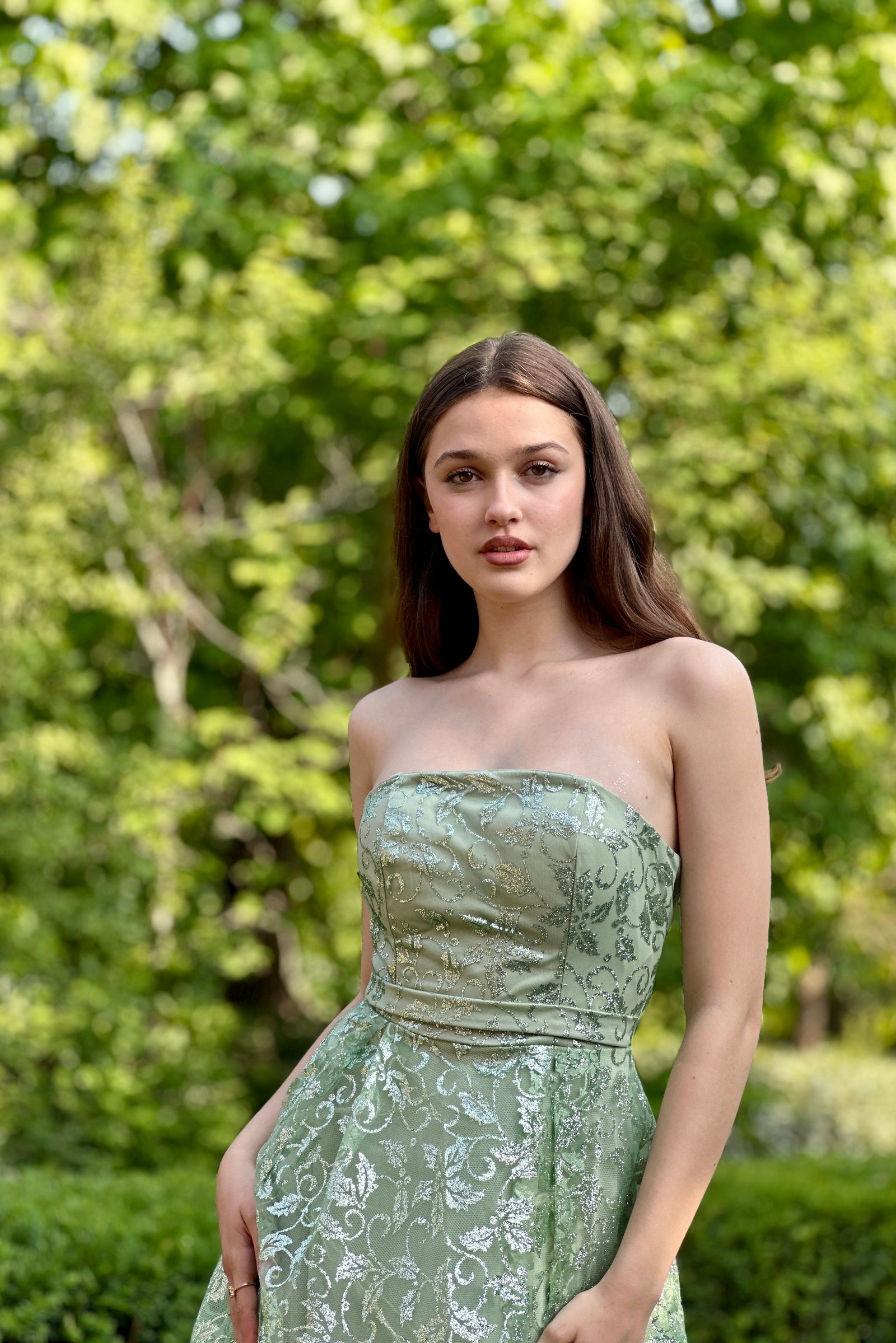 Sparkle Dress - Sage Mint Green