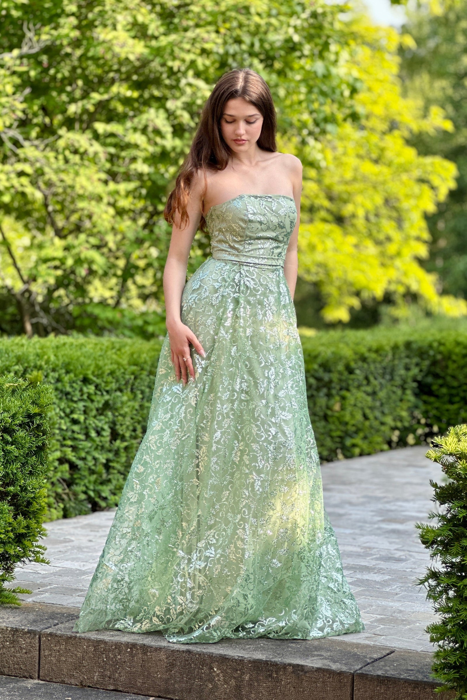 Sparkle Dress - Sage Mint Green