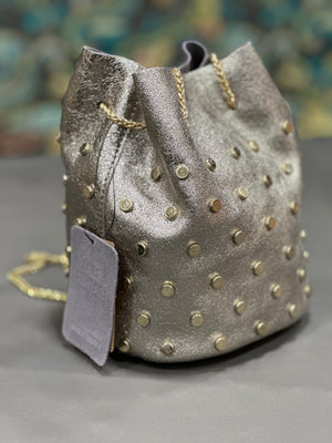 Handtas Goudkleur Vintage (alleen online)