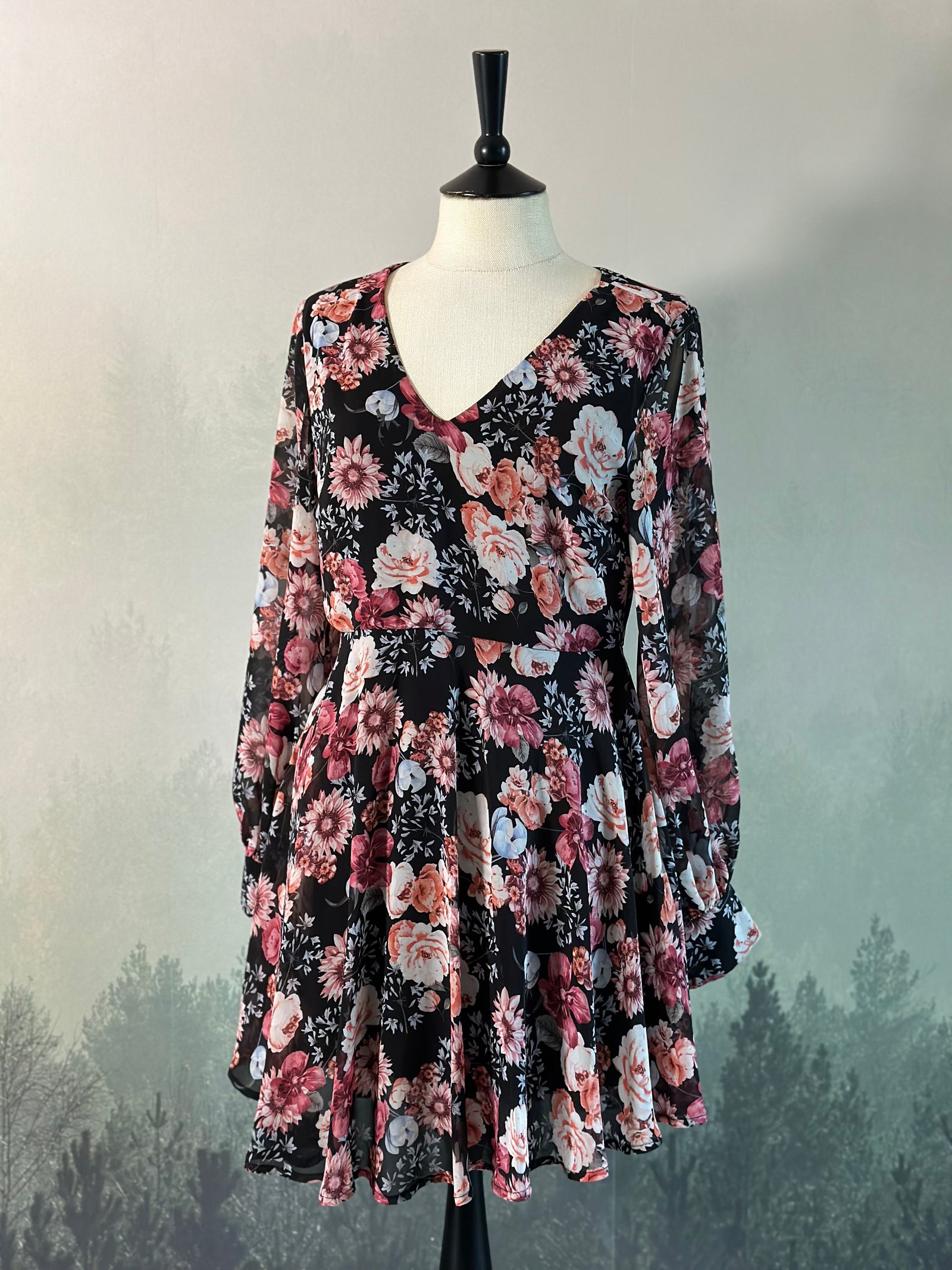 Jurk Bloemen Vintage S (alleen online)