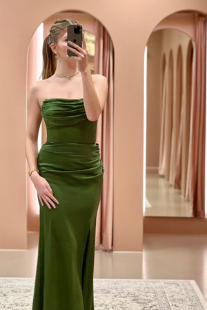 Diva Dress - Olive Khaki Green