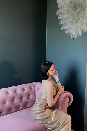 Glitz Dress - Gold Sequin