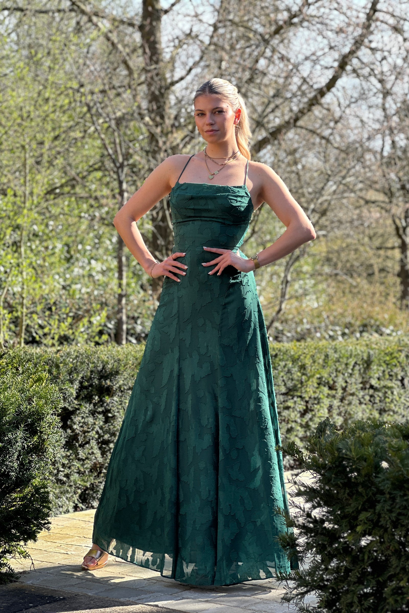 Romance Dress - Green Lace
