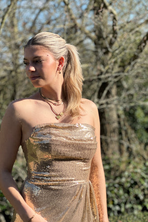 Glitz Dress - Gold Sequin