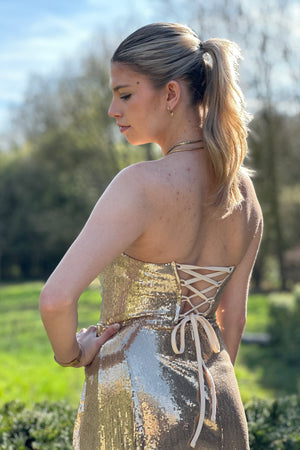 Glitz Dress - Gold Sequin