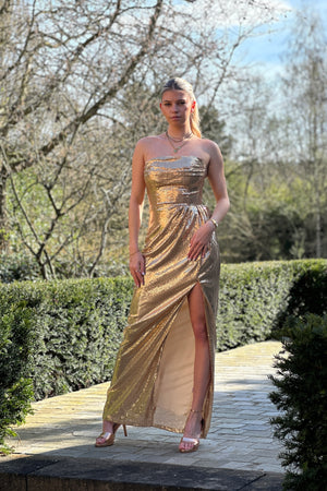 Glitz Dress - Gold Sequin