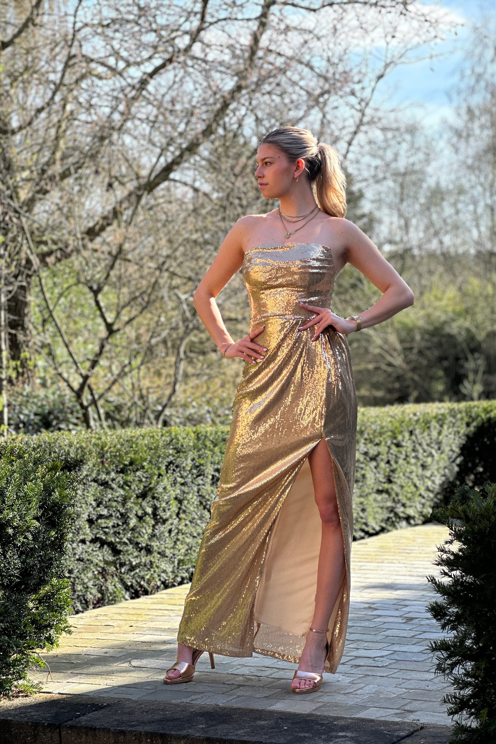 Glitz Dress - Gold Sequin