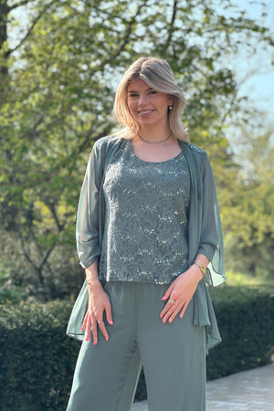 Daydream Pant Suit - Eucalyptus Sage Green