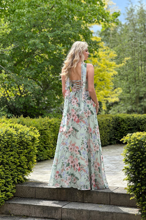 Toulouse Dress - Minty Sage Bouquet