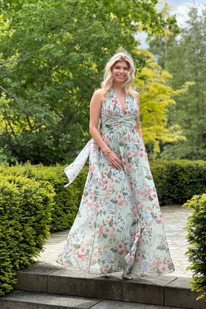 Viral Dress - Minty Sage Bouquet