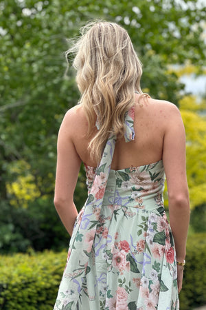 Viral Dress - Minty Sage Bouquet